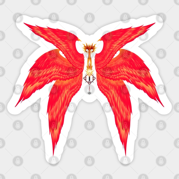 Flame Liberator/Lea's keyblade wings Sticker by Anrui